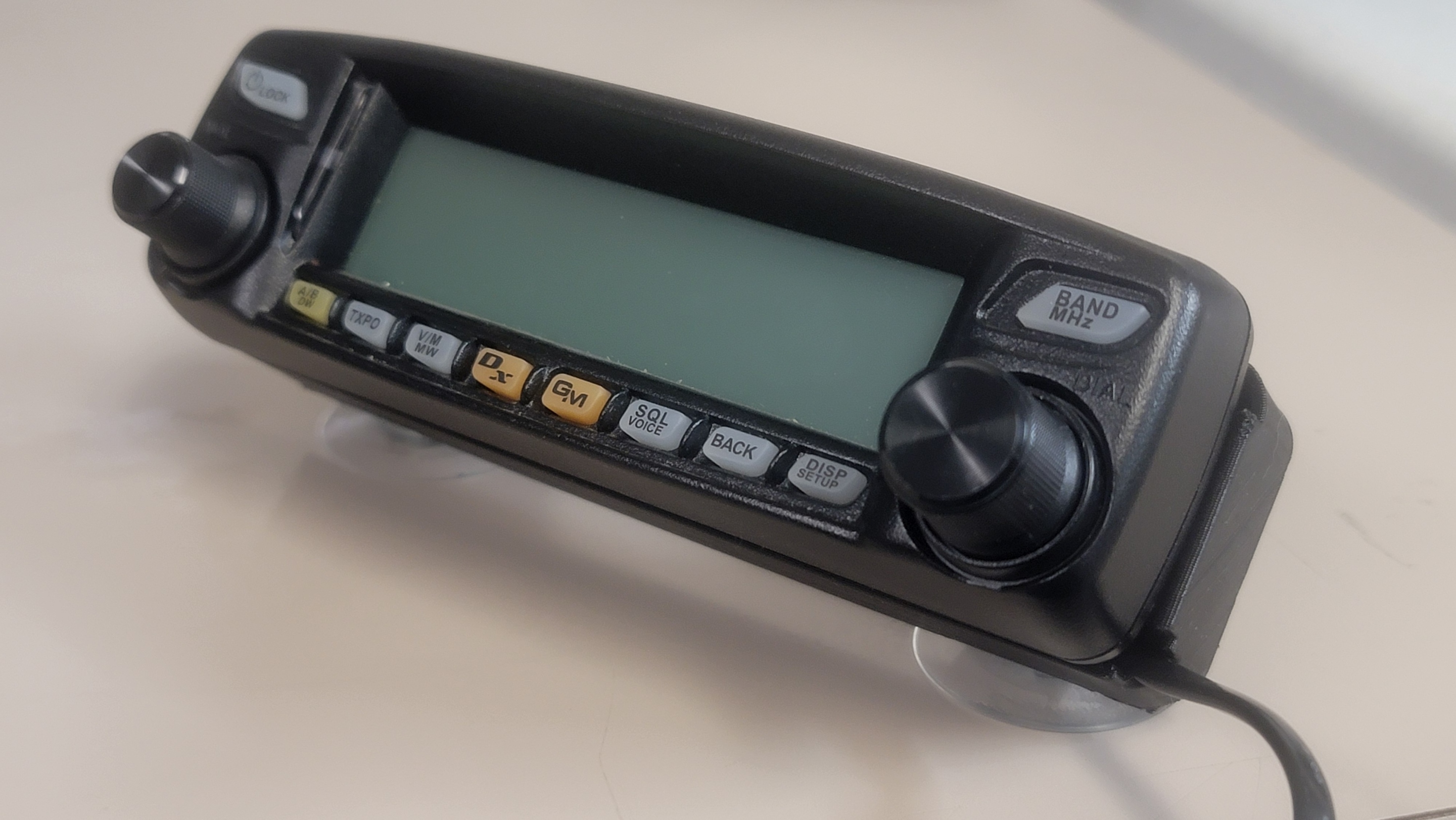 Remote head suction cup mount for Yaesu FTM-100