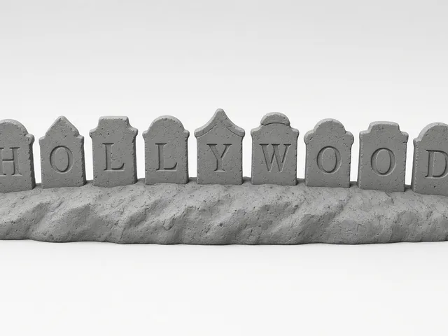 HOLLYWOOD Graveyard Sign - 9 Parody Halloween Gravestones