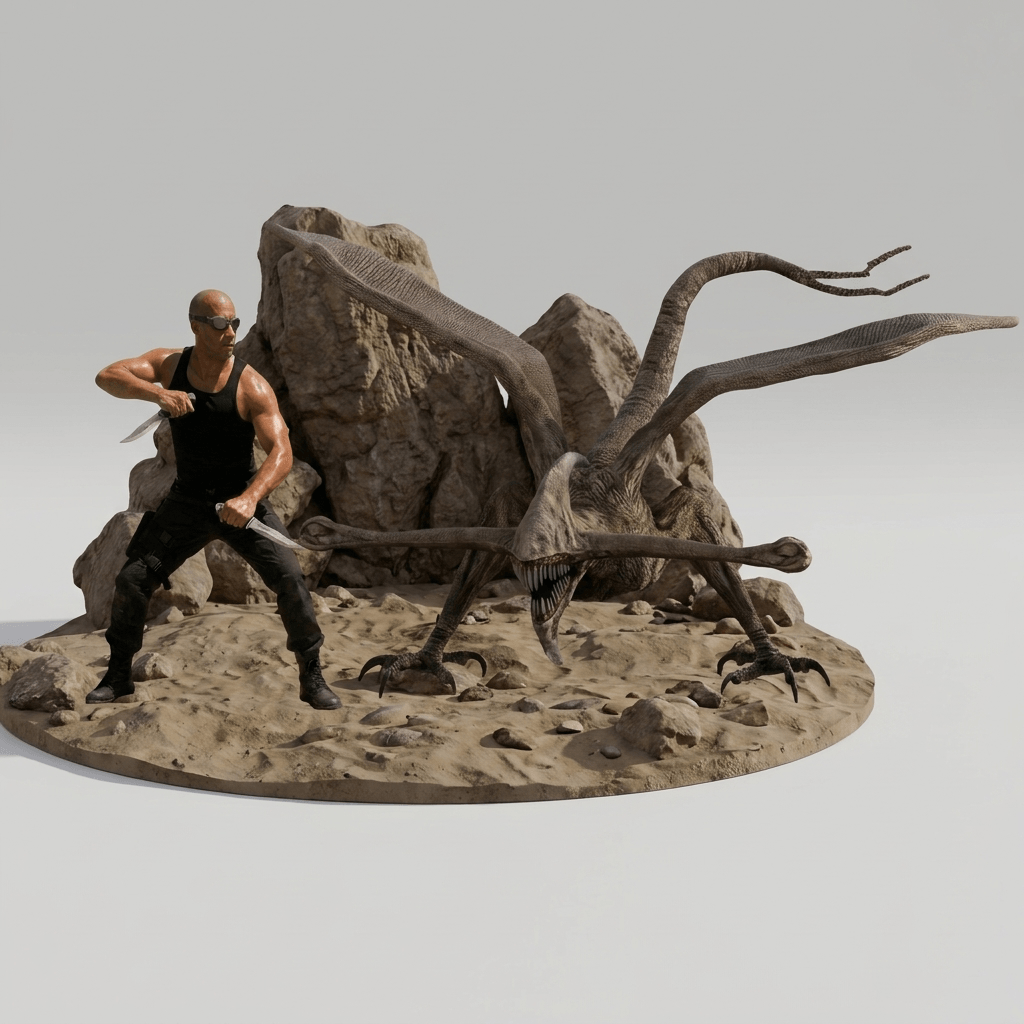 Pitch Black - Riddick & Bioraptor - 2000
