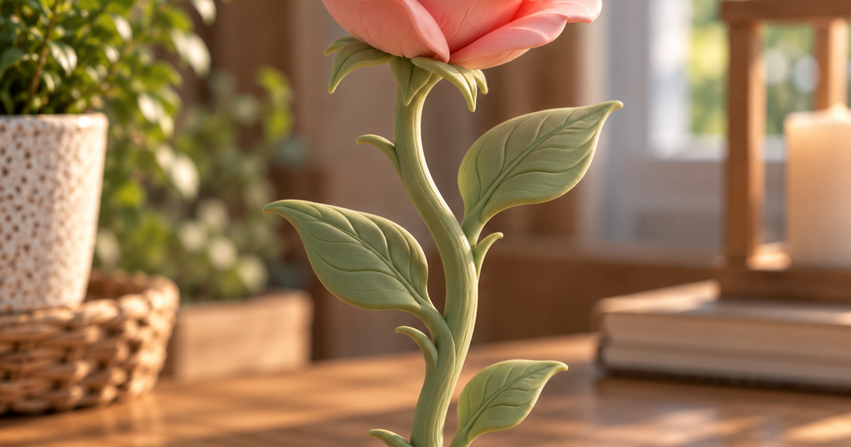 Elegant Rose decoration by Sueg | Download free STL model | Printables.com