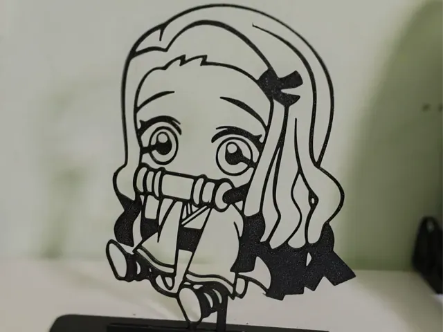 Nezuko Kamado with stand - Demon Slayer 2d art