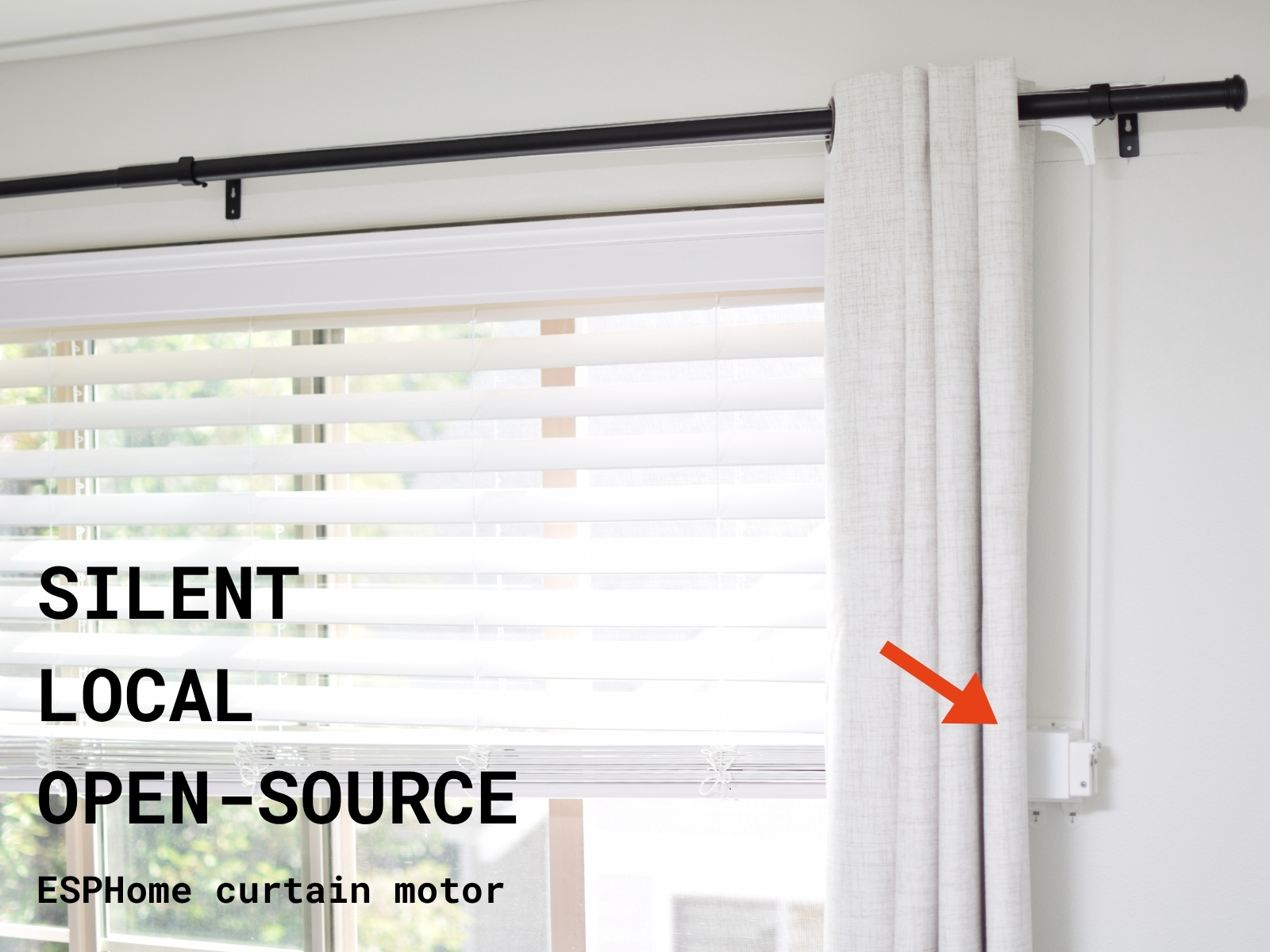 Ropener — Open-Source Smart Curtain Opener (ESPHome / Home Assistant)