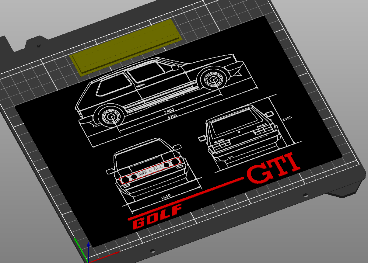 Blueprint Vw Golf Gti Mk1 Par Printitou3d 