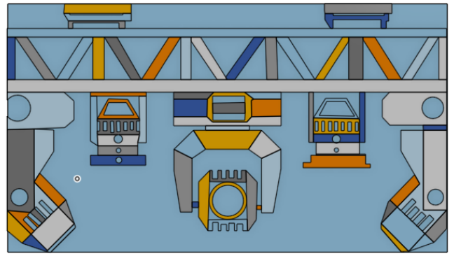 lighting truss with fixtures