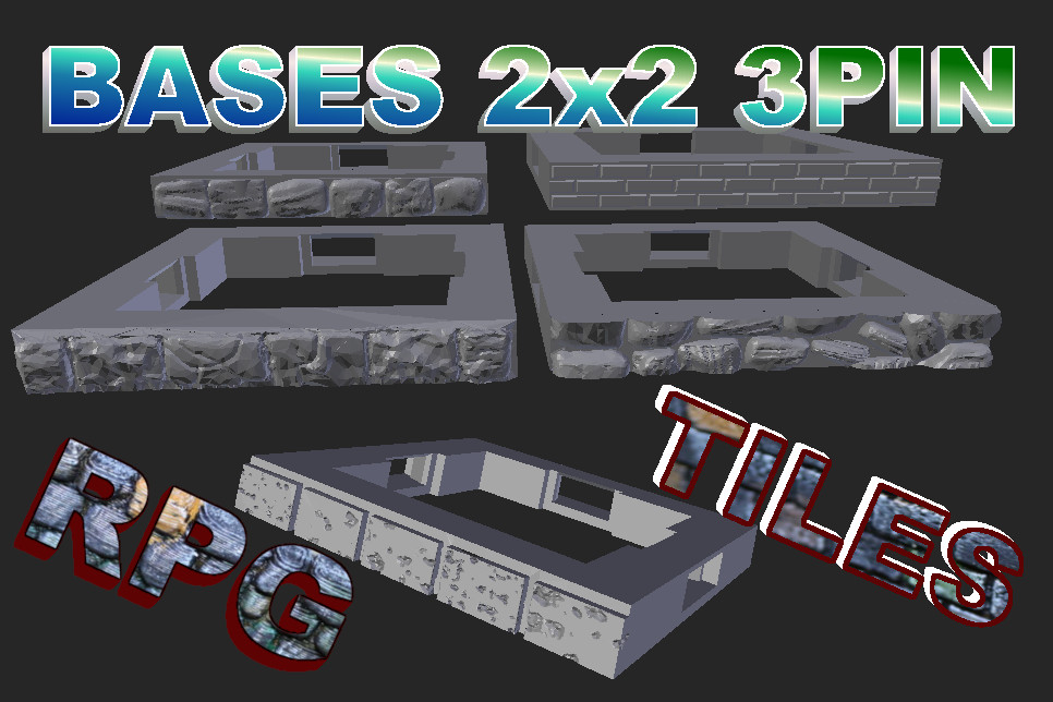 RPG Game Bases 2x2 Wallexternal by Magig_I3Prusa | Download free STL ...
