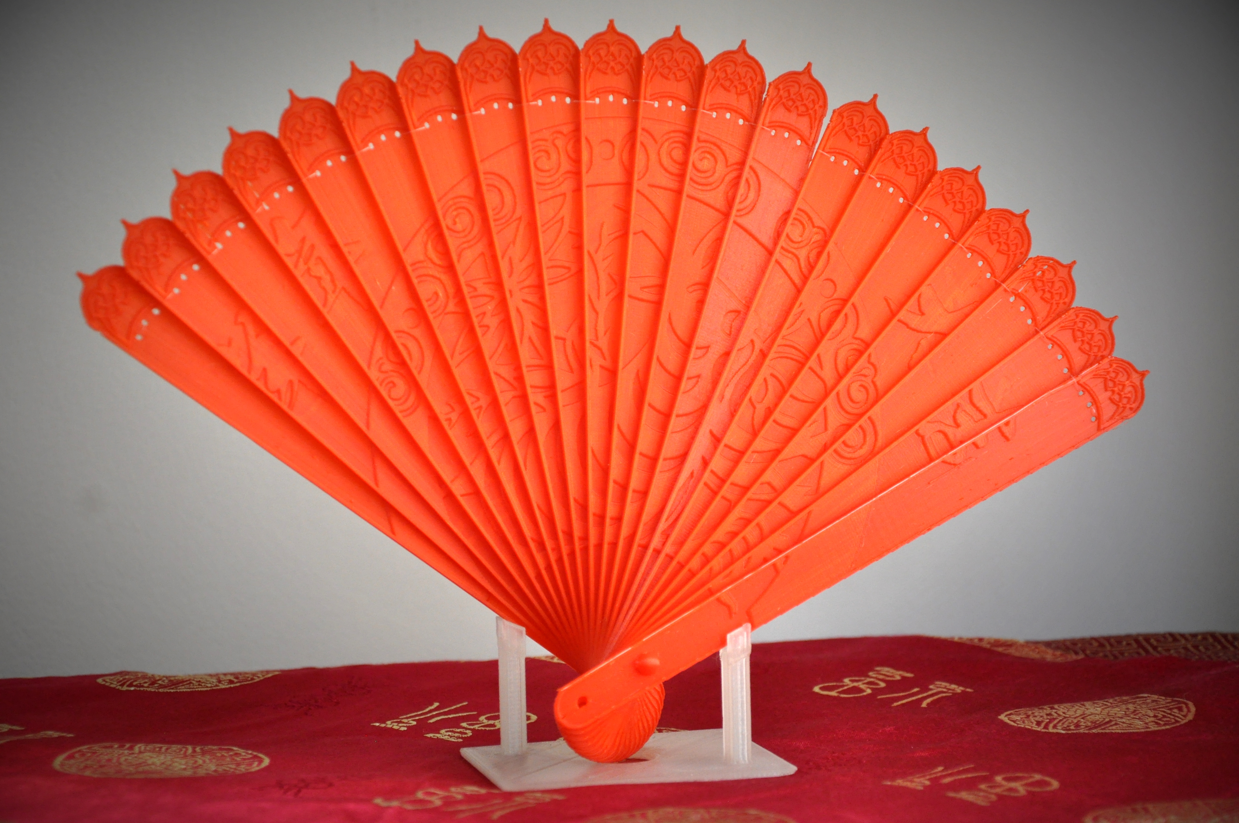Chinese Folding Fan with Goat (No Assembly Required)