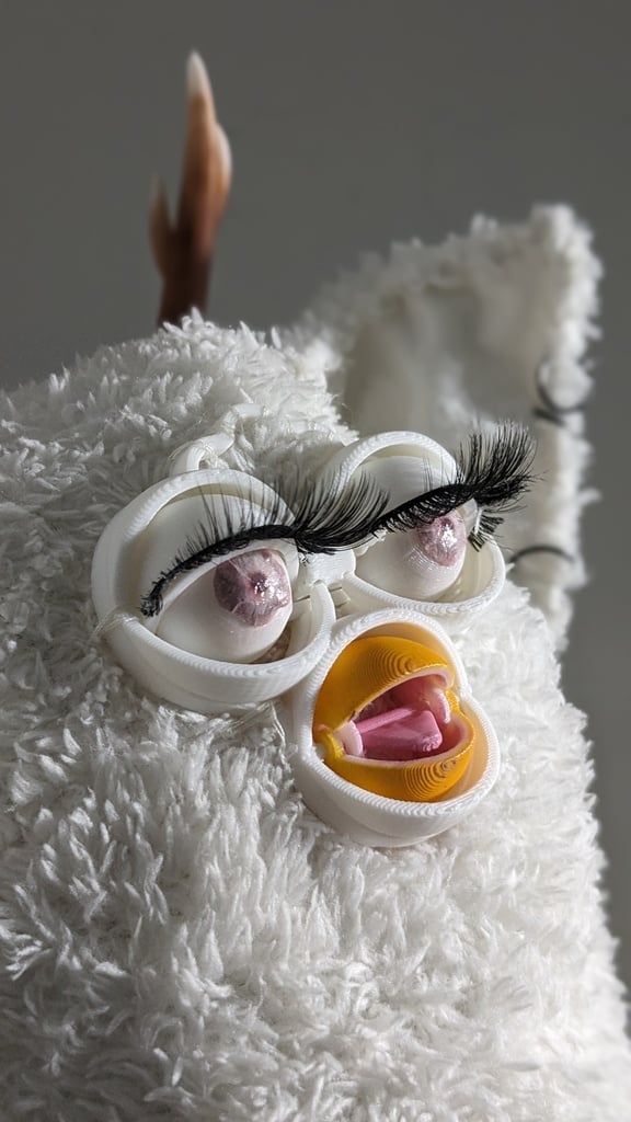 Articualted Furby Faceplate - vegan - easy to print