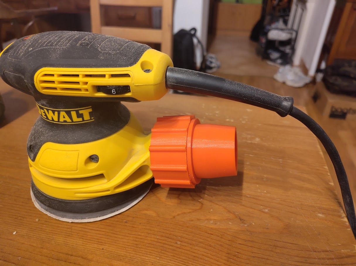 DeWalt sanding machine - vacuum cleaner joint