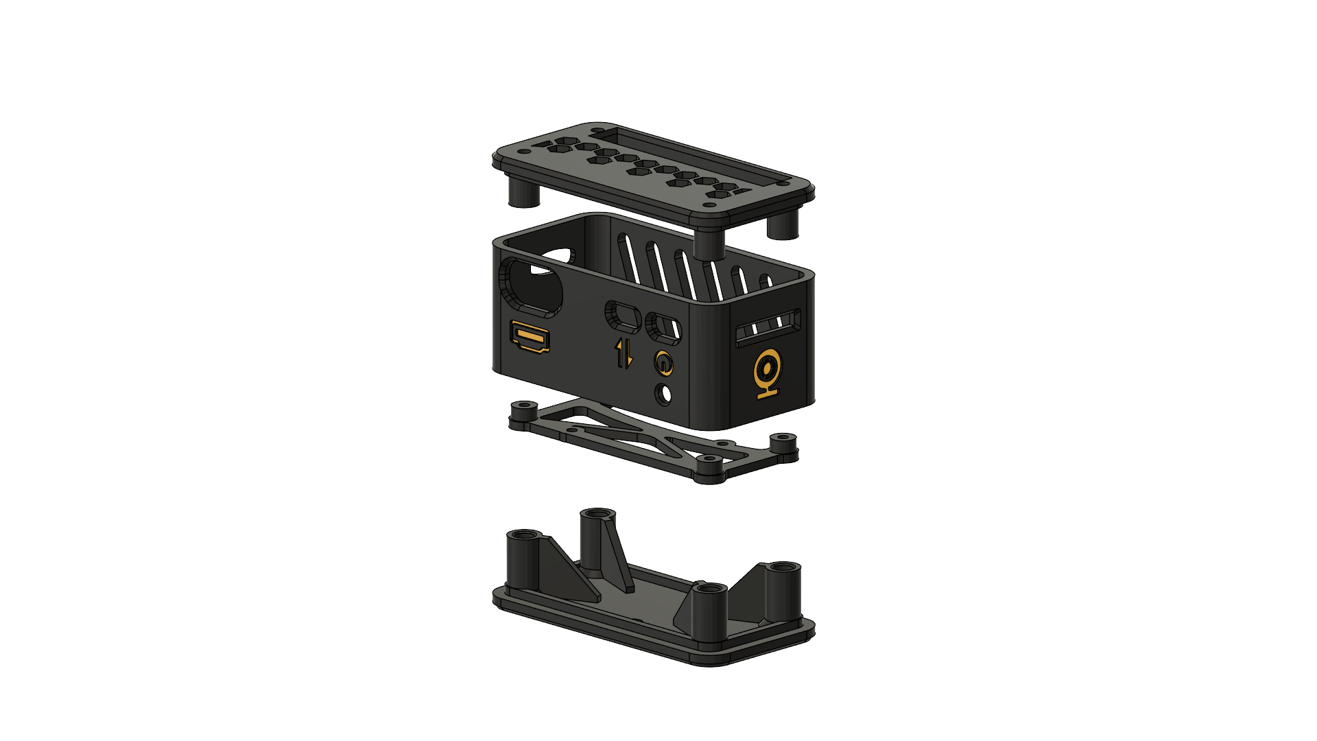 Case for Raspberry Pi Zero 2 W+LM2596 DC-DC All-in-One