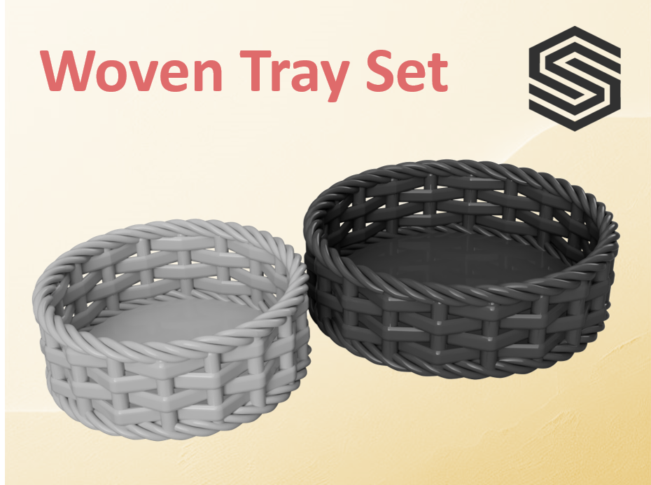 Woven Tray / Bowl Set 2 in 1 (Modern)