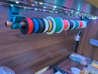 Wire/Filament Spool Holder Bracket (Print in Place)
