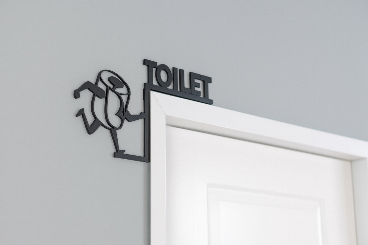 “Running Toilet Paper” Wall Decoration – English Presentation