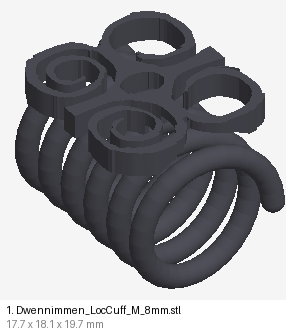 Dwennimmen Loc Cuff - Adinkra Lock Jewelry (Free)