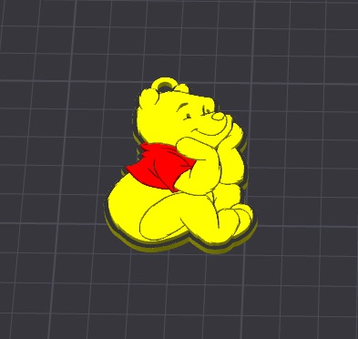 cartoon character , winnie the poo keychain / necklace charm