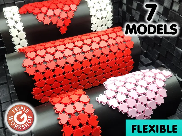 Flexible Heart Fabric ♡ 7 Models