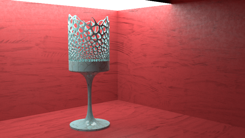 Organic Voronoi candle holder or chalice