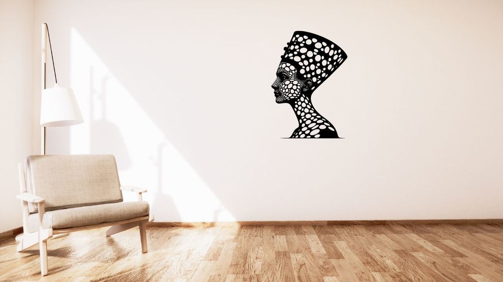 Nefertiti voronoi wall decoration