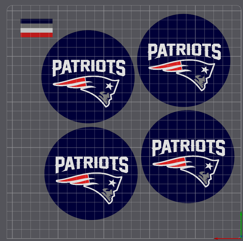 New England Patriots Coaster by Anonymous | Download free STL model ...