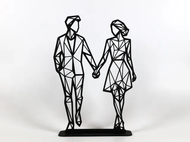 Geometric Low Poly Valentines Couple