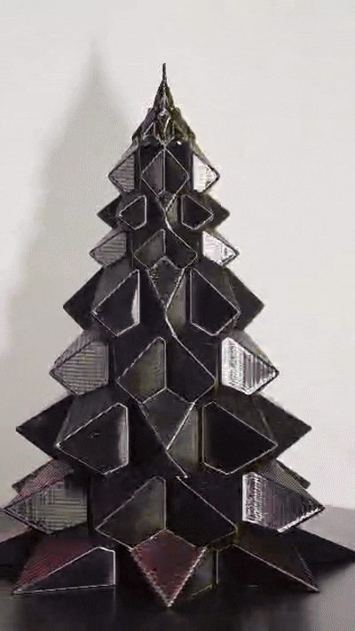 Moderner Stacheliger Weihnachtsbaum / Christbaum einfach zu drucken (Print in Place)
