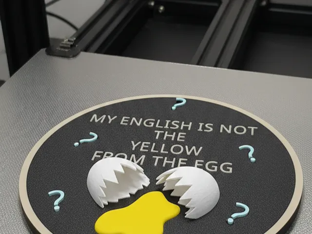 The "Yellow from the Egg" – Denglisch Sign