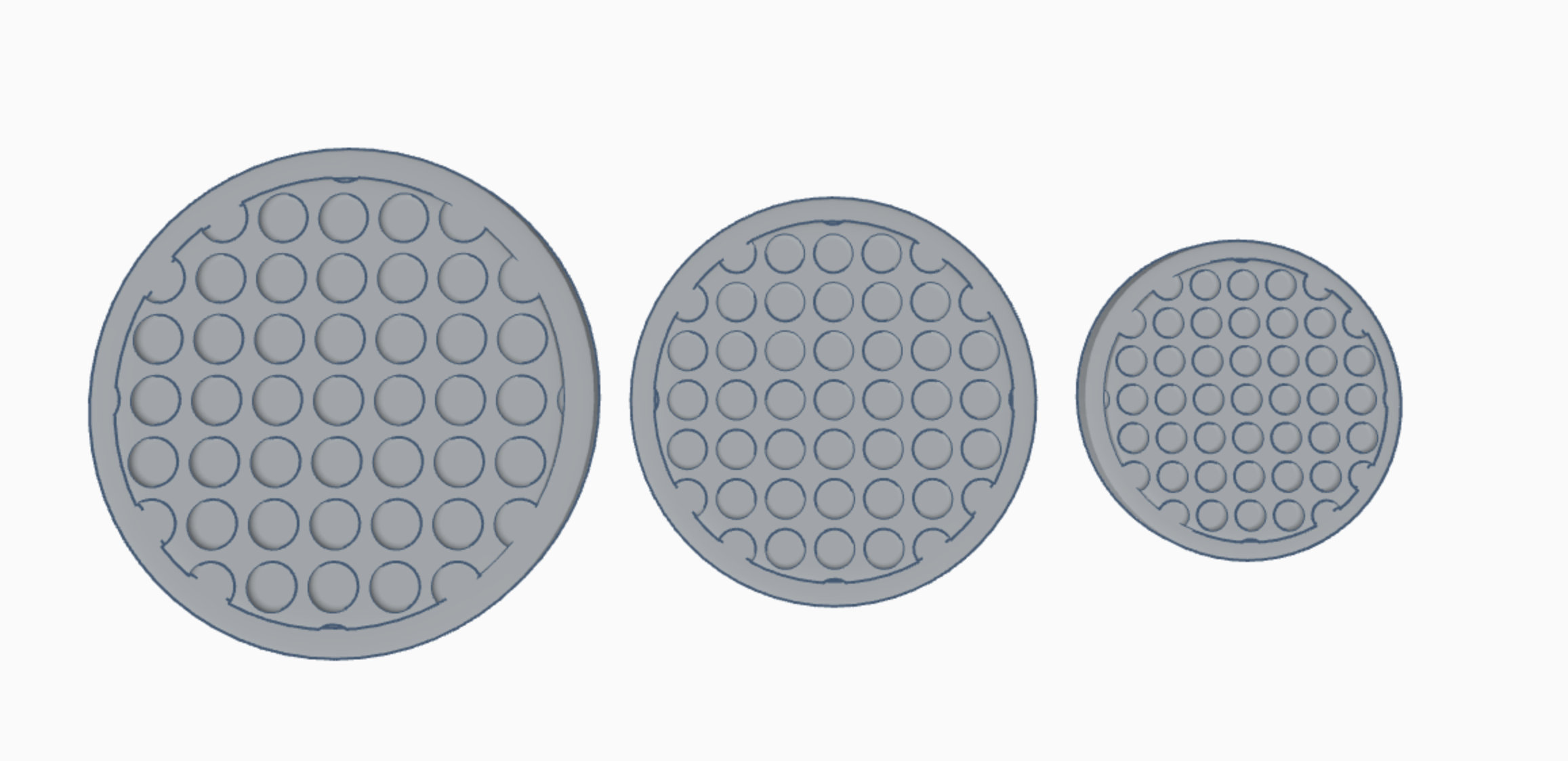 Print Hole Pattern Miniature Bases Hole Pattern by RobertusMaximus | Download free STL ...
