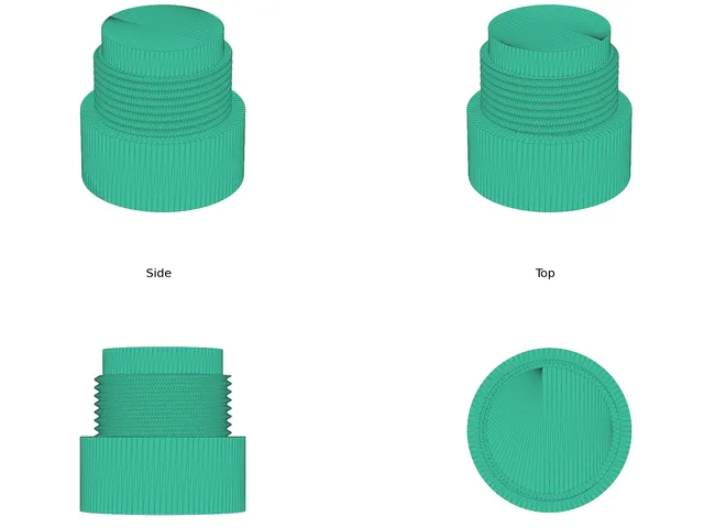 Microphone Adapter 1/4-20 to 5/8-27 (modeled threads)