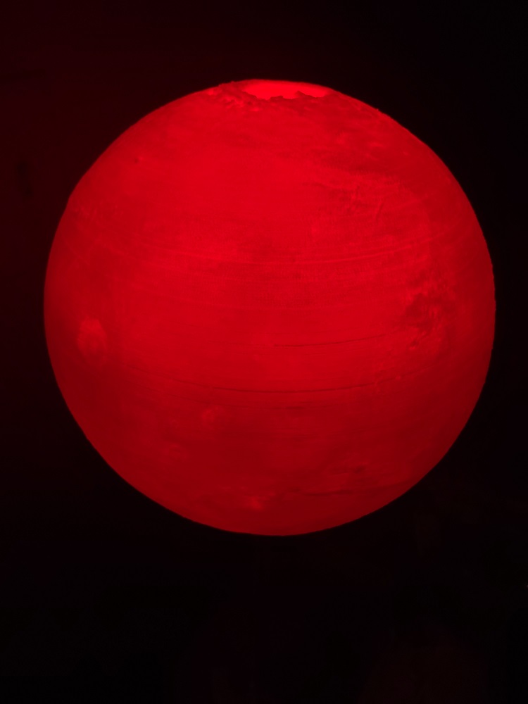 Miniatura 3 do modelo 3D Mars: A Lithophane Lamp