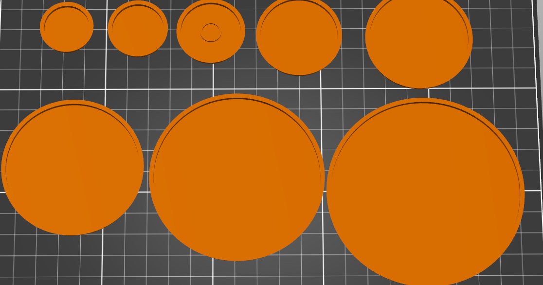 Miniature Bases (various sizes 25160mm) by Darksideee