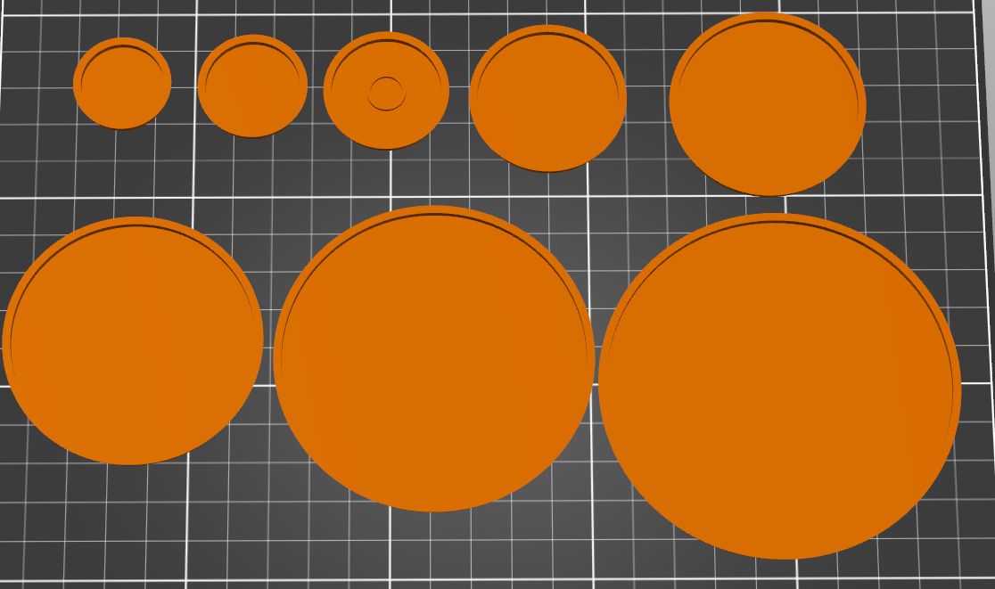 Miniature Bases (various sizes 25160mm) by Darksideee