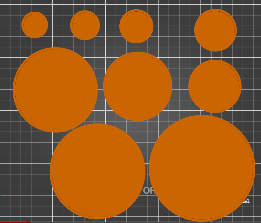 Miniature Bases (various sizes 25-160mm) (magnetizable)