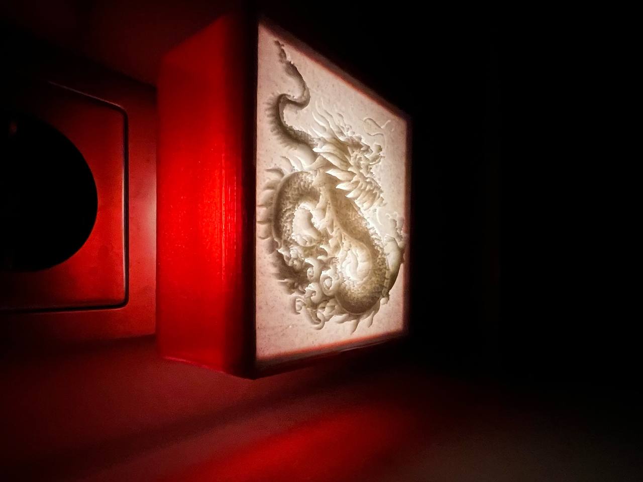 Individual Lithophane Night Light IKEA MÖRKRÄDD - Jade Dragon