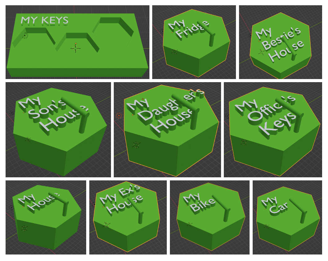 Funny customizable key holder