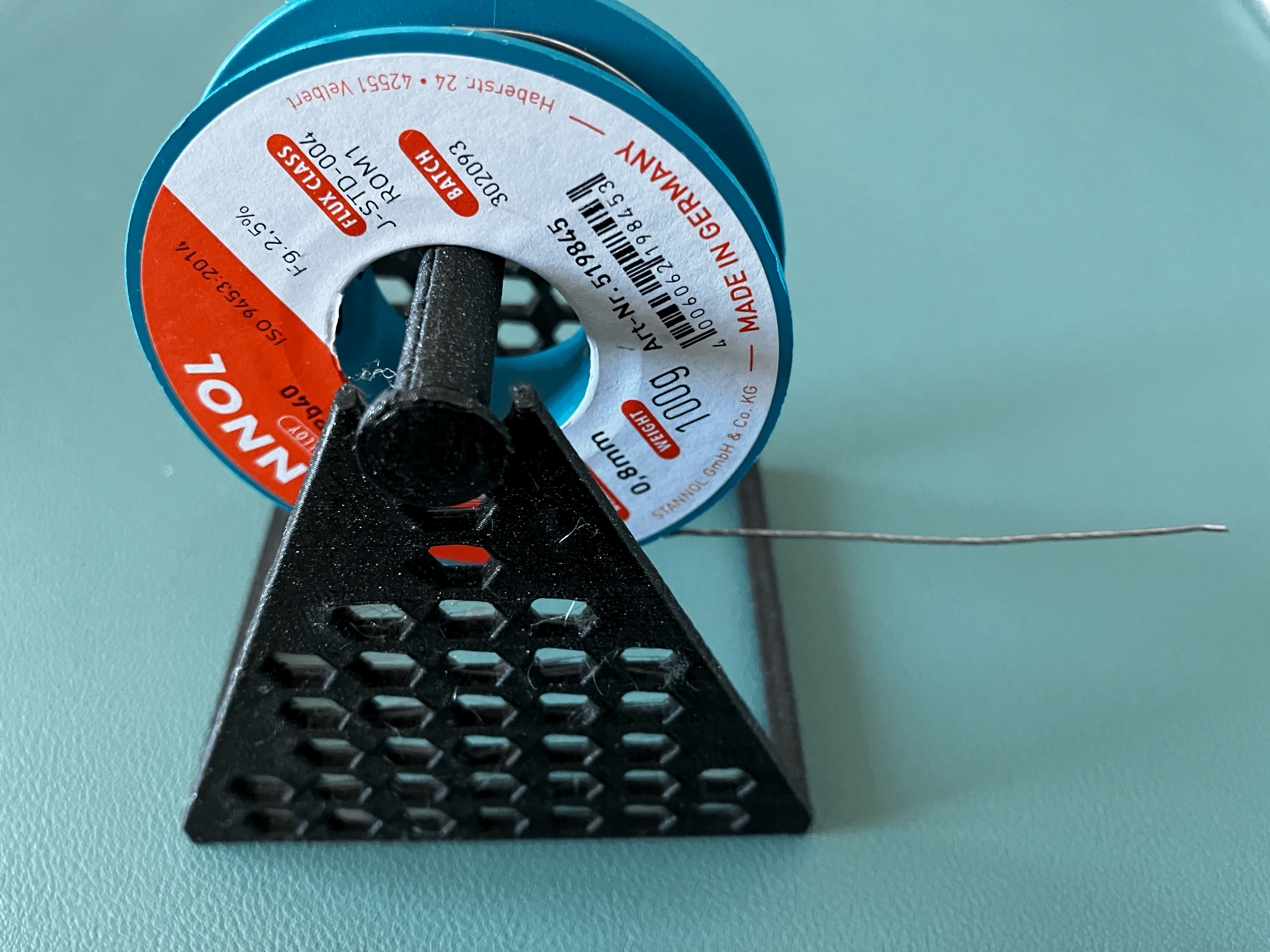 simple solder spool holder hexagon