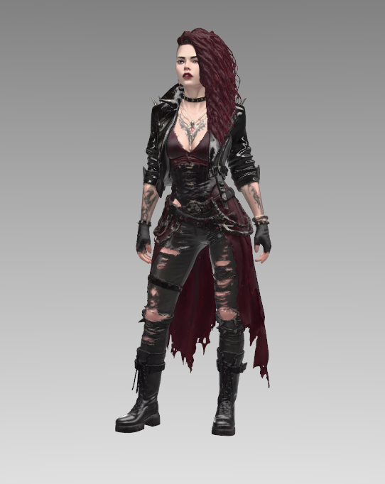 Brujah Vampire Female – Punk Rebel RPG Character