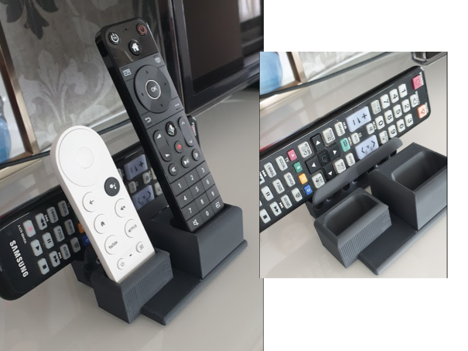 Stand for different remote controls (Telenet, Google TV, Samsung)