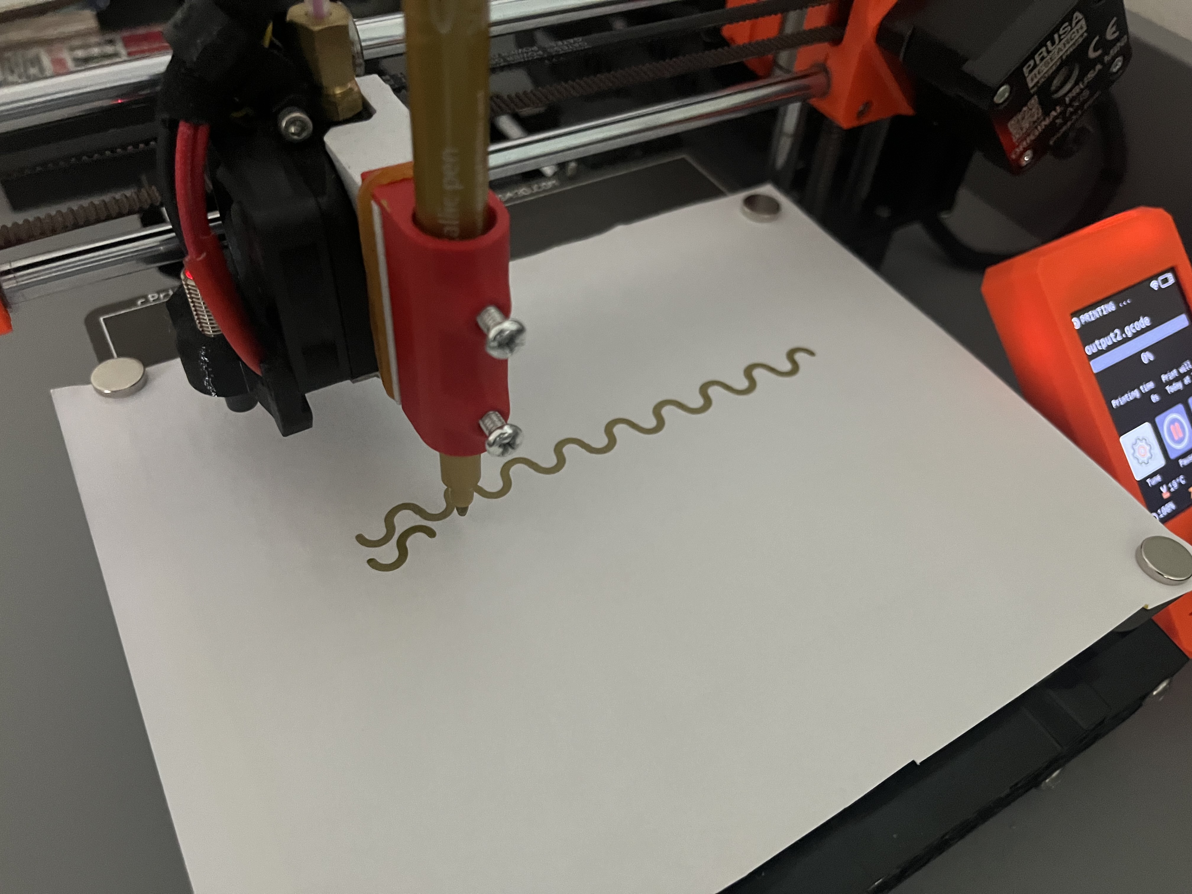 Prusa Mini Plotter Addon with universal pen holder