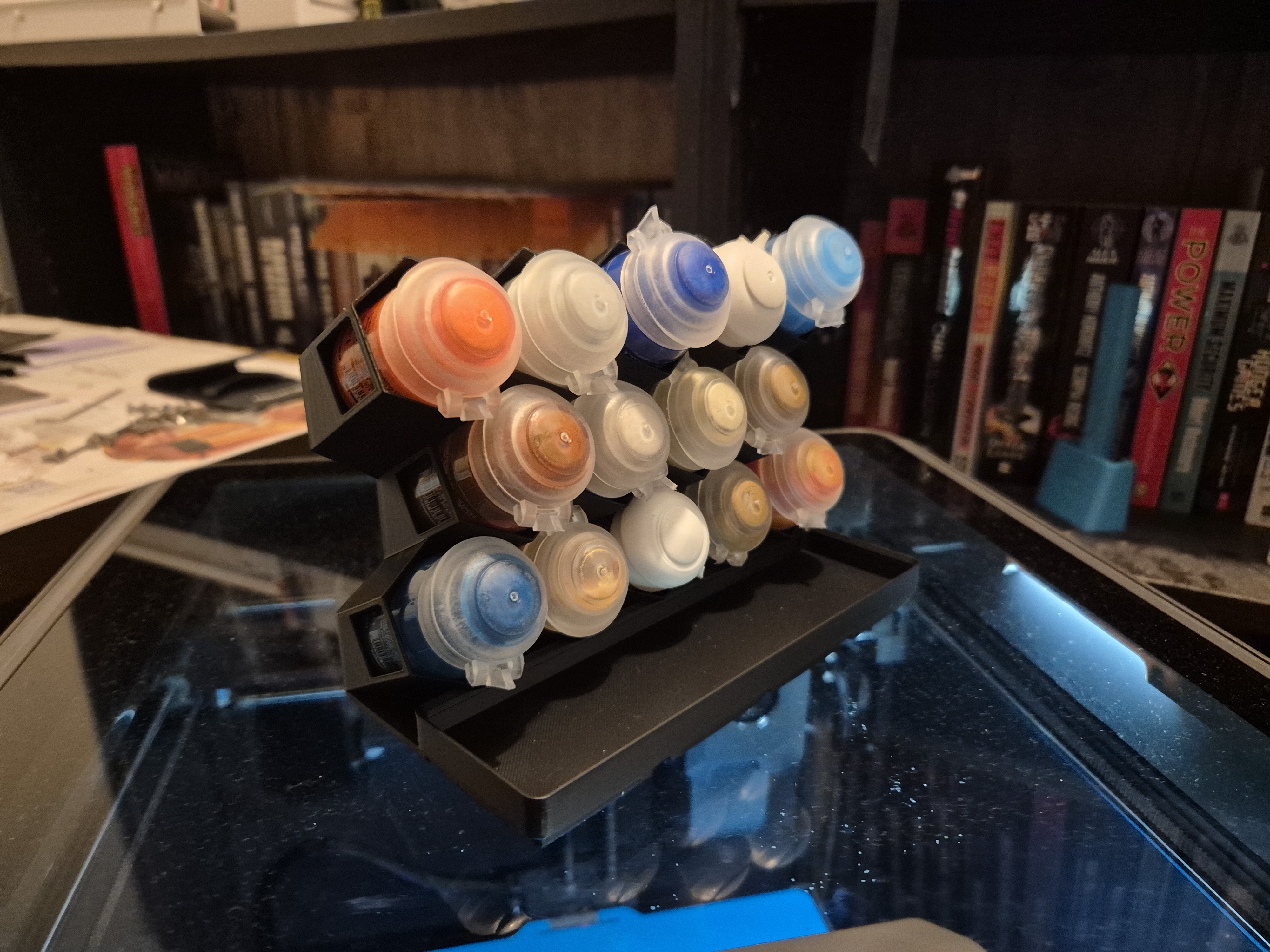 Gridfinity compatible Citadel paint rack