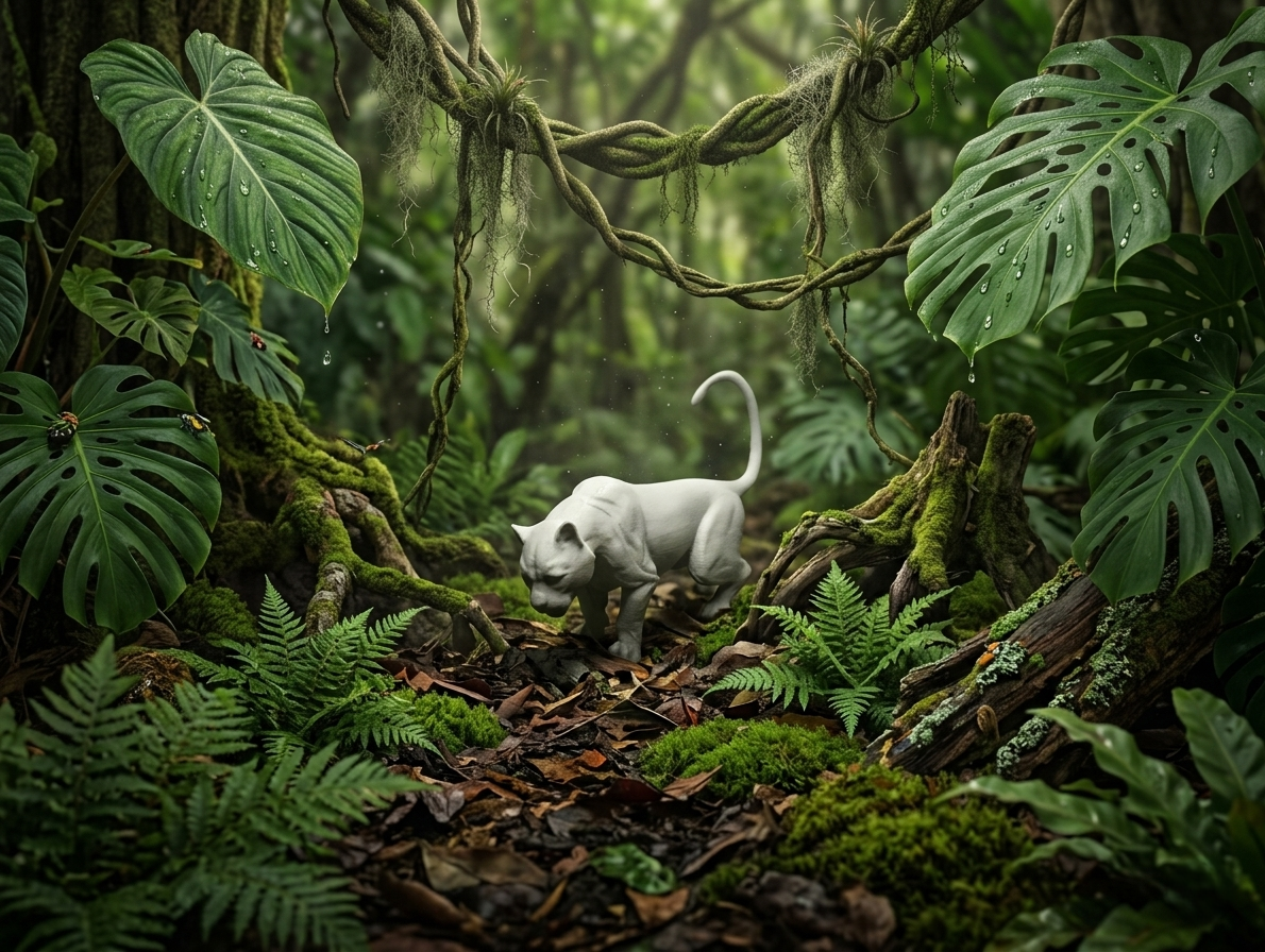 Puma Stalker – Action Cougar Figurine 3D model by Wild190