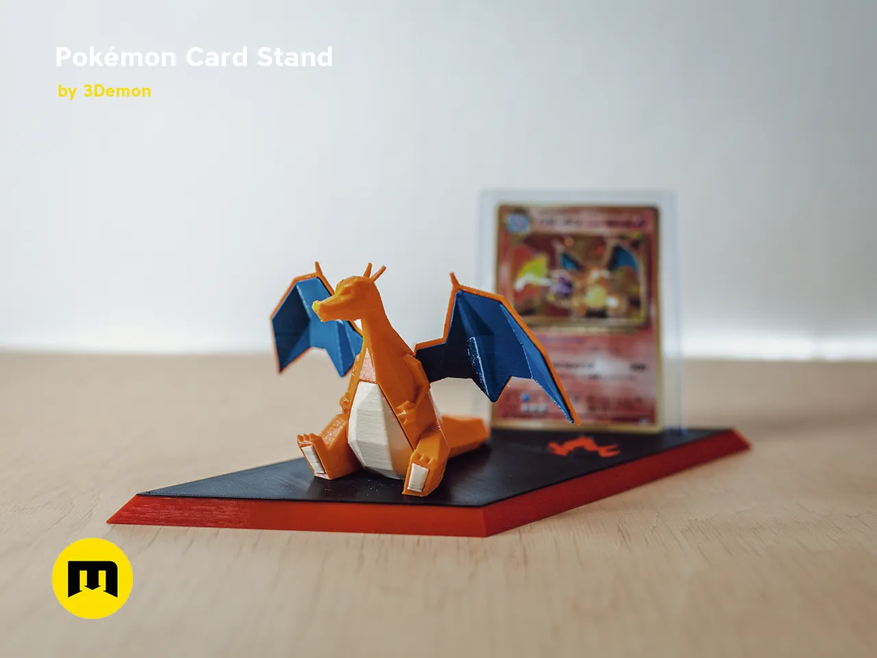 Free OBJ file SIMPLE POKEMON CARD DISPLAY STAND 🐉・3D printer