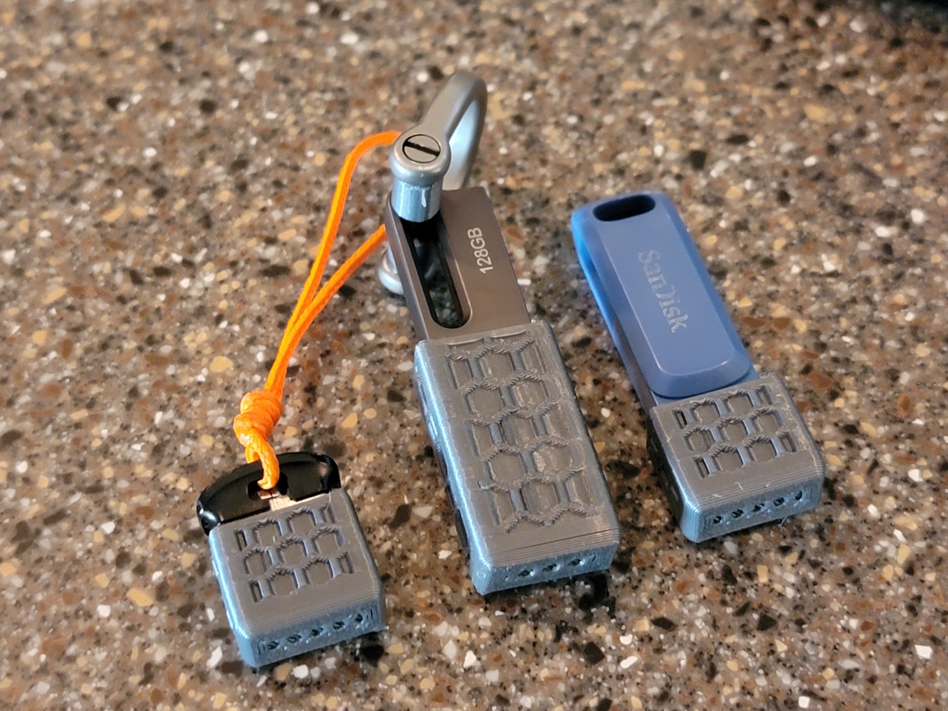 TPU Hex Pattern Replacement USB Cap - 12mm and 26mm