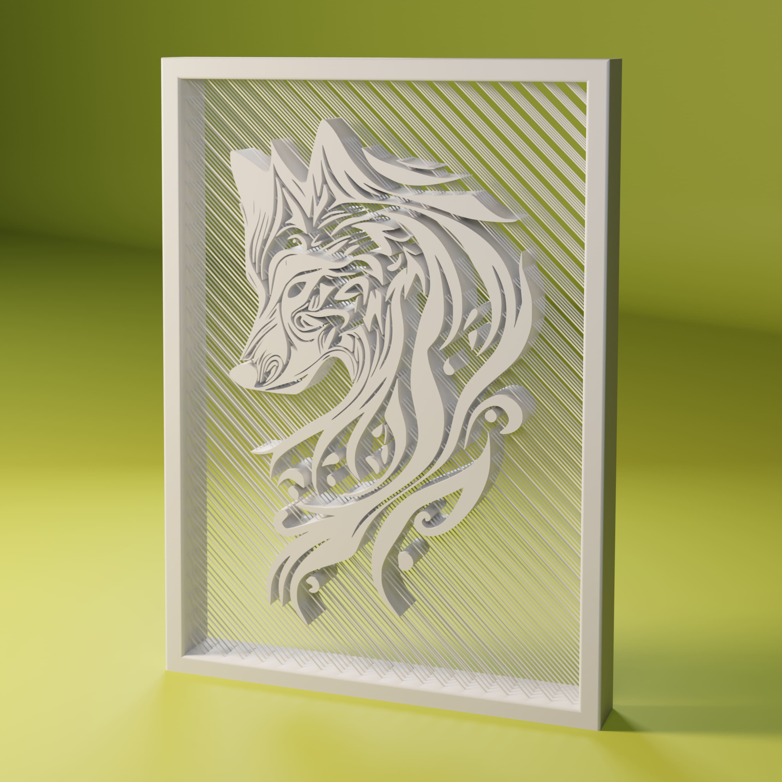 StringArt : "The Wolf"