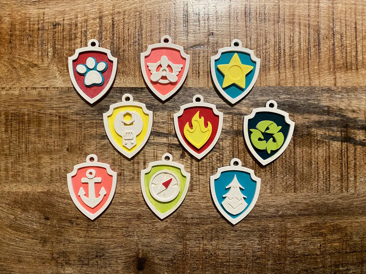Paw patrol badges (keychain / pendant) pup tags by Petra Ollender | Download free STL model | Printables.com for Free Printable Paw Patrol Badges