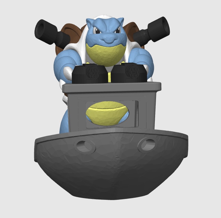 Miniatura 6 do modelo 3D Blastoise Battleship Benchy