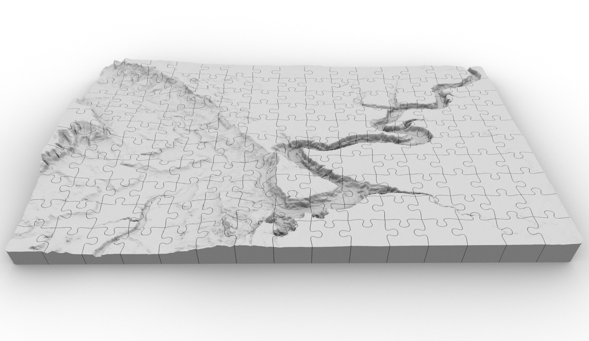 Grand Canyon Terrain Puzzle by androids102 | Download free STL model ...