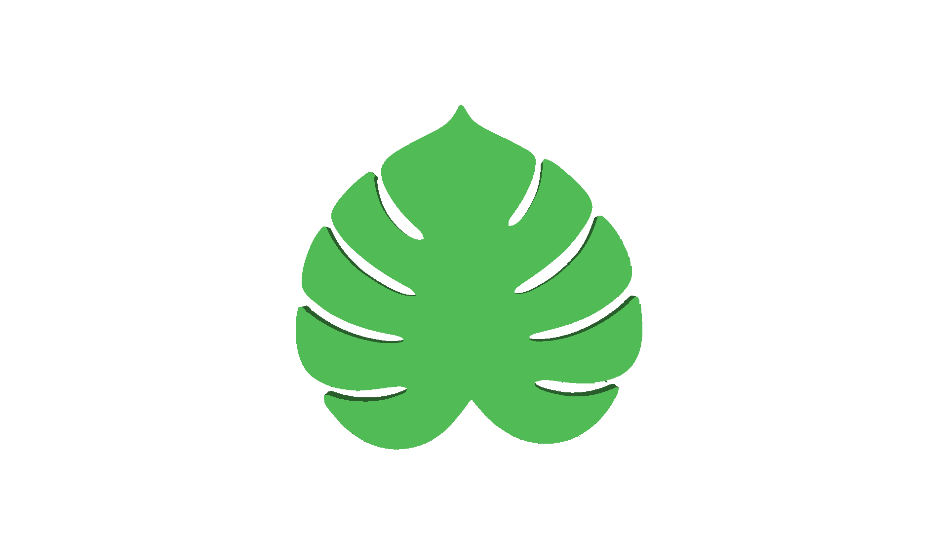Miniatura 4 do modelo 3D Monstera Leaf Coaster Set