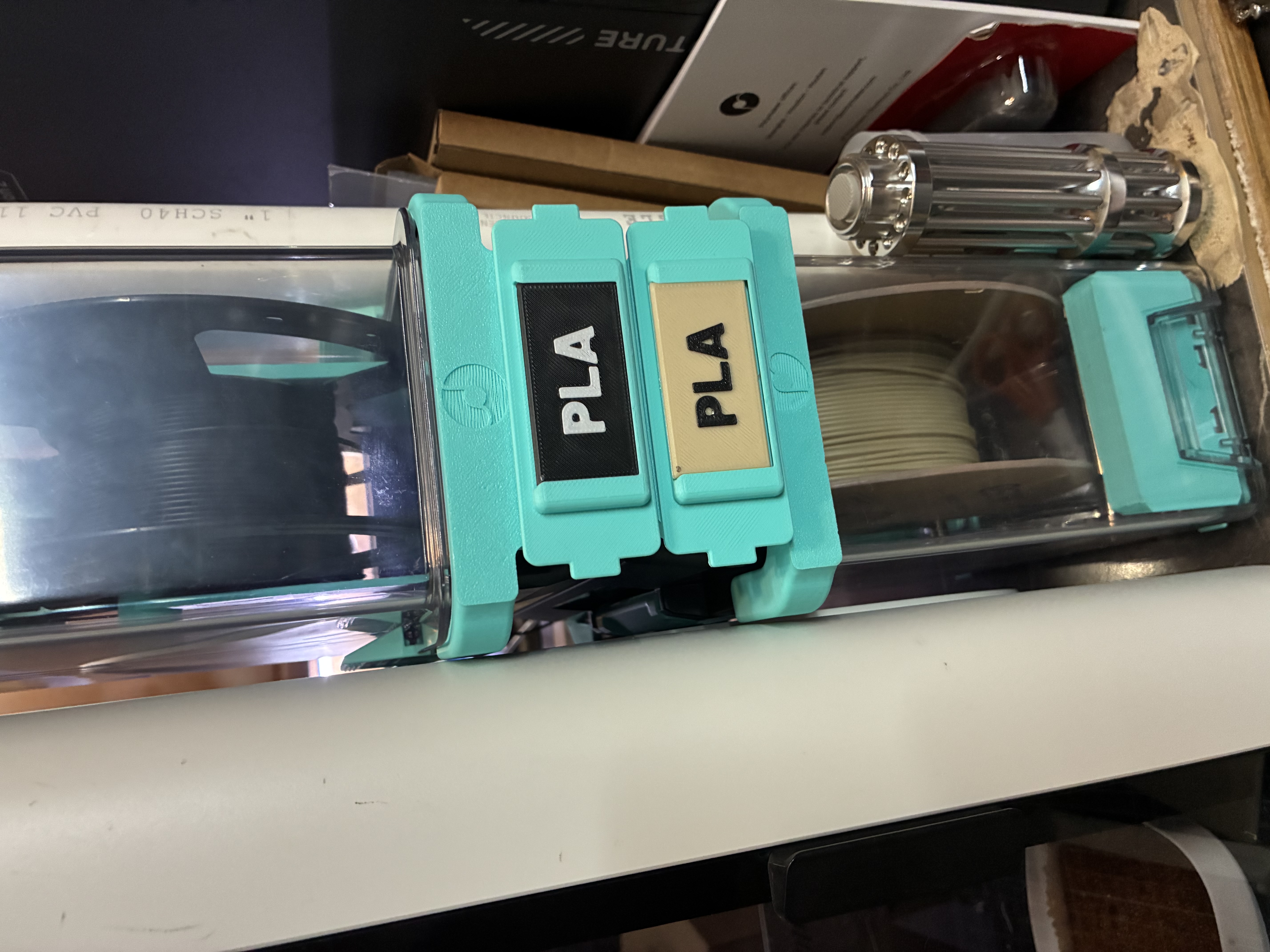 Polydryer Airlock Name tag holder for stacking brackets