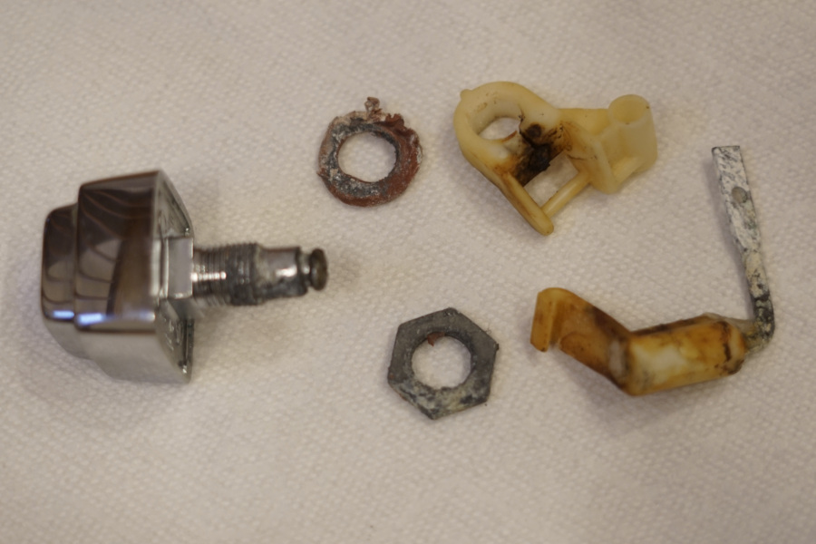 Replacement for Mansfield Toilet model 48 Chrome Push Button Trip Lever