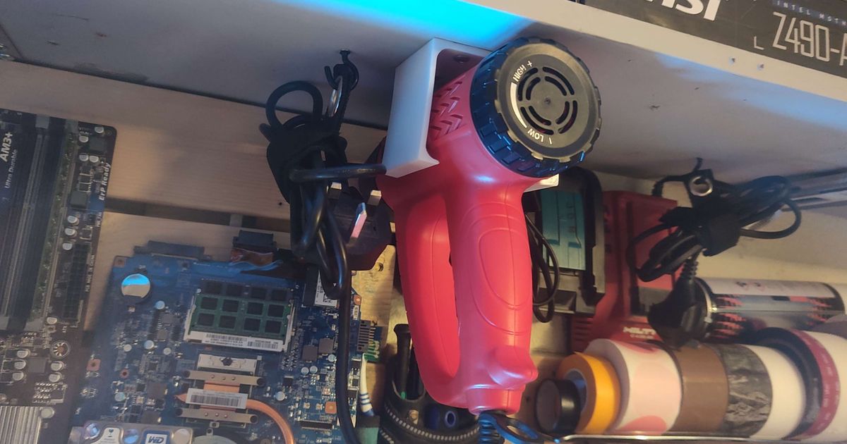 Heat gun mount by Jay Download free STL model