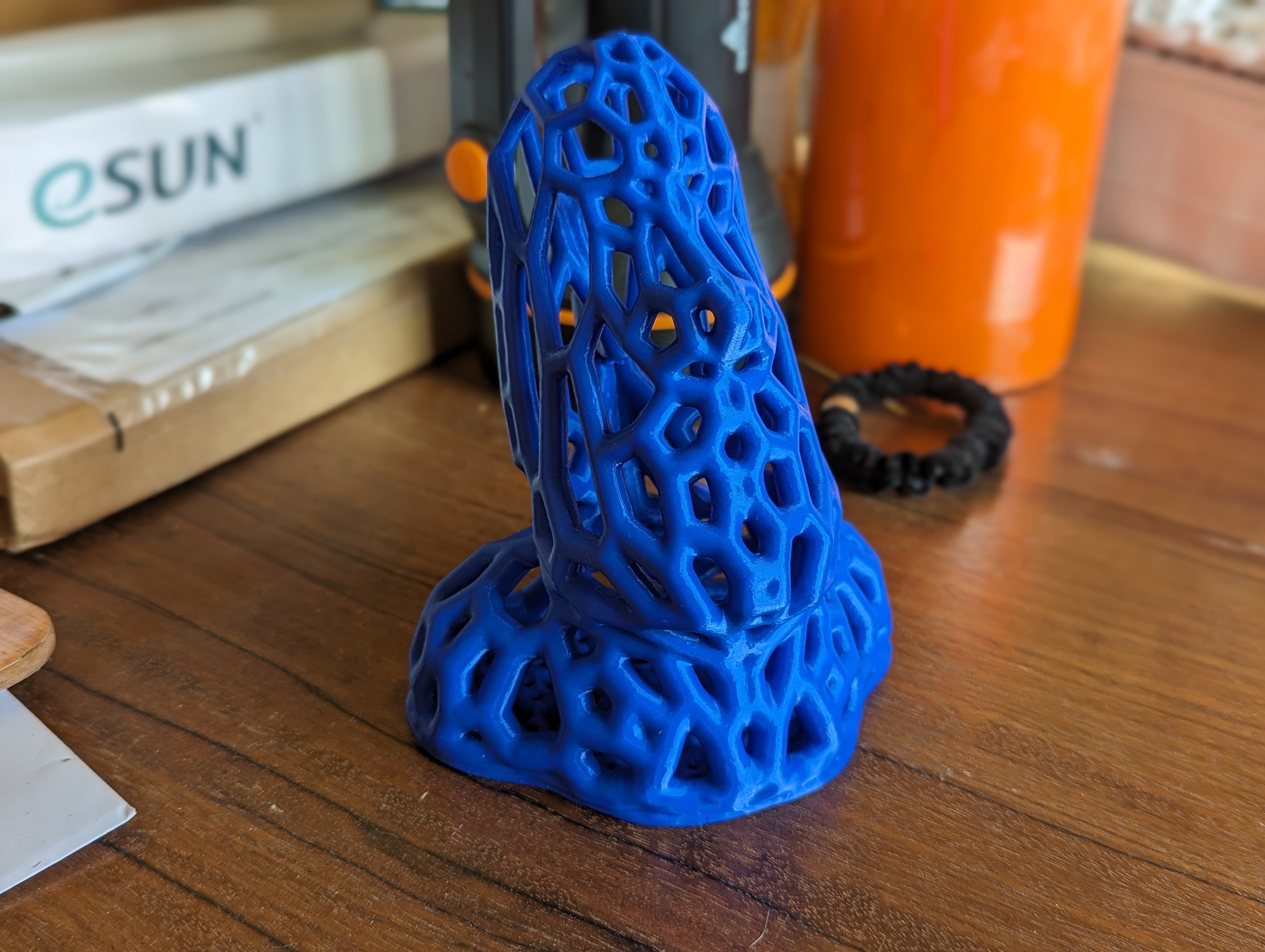 Voronoi Moai Eyeglass Holder 3D model thumbnail